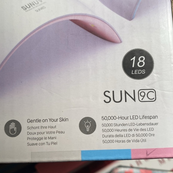 SUNUV SUN 9C 2 IN 1 LED UV LAMP NAIL LAMP CURING 2XS FASTER 18 LED EUC IN BOX - Picture 16 of 16